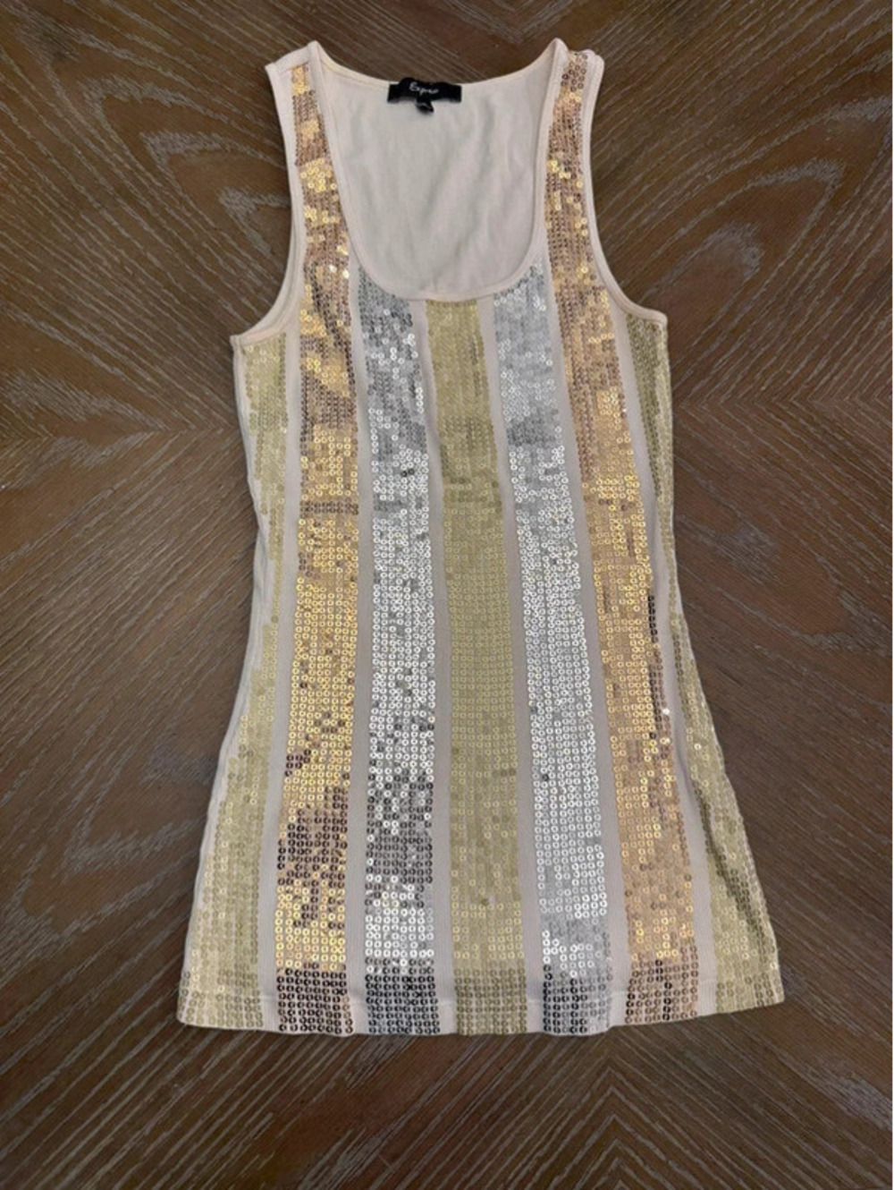 Express Cream Ribbed Tank - Picture 3 of 7